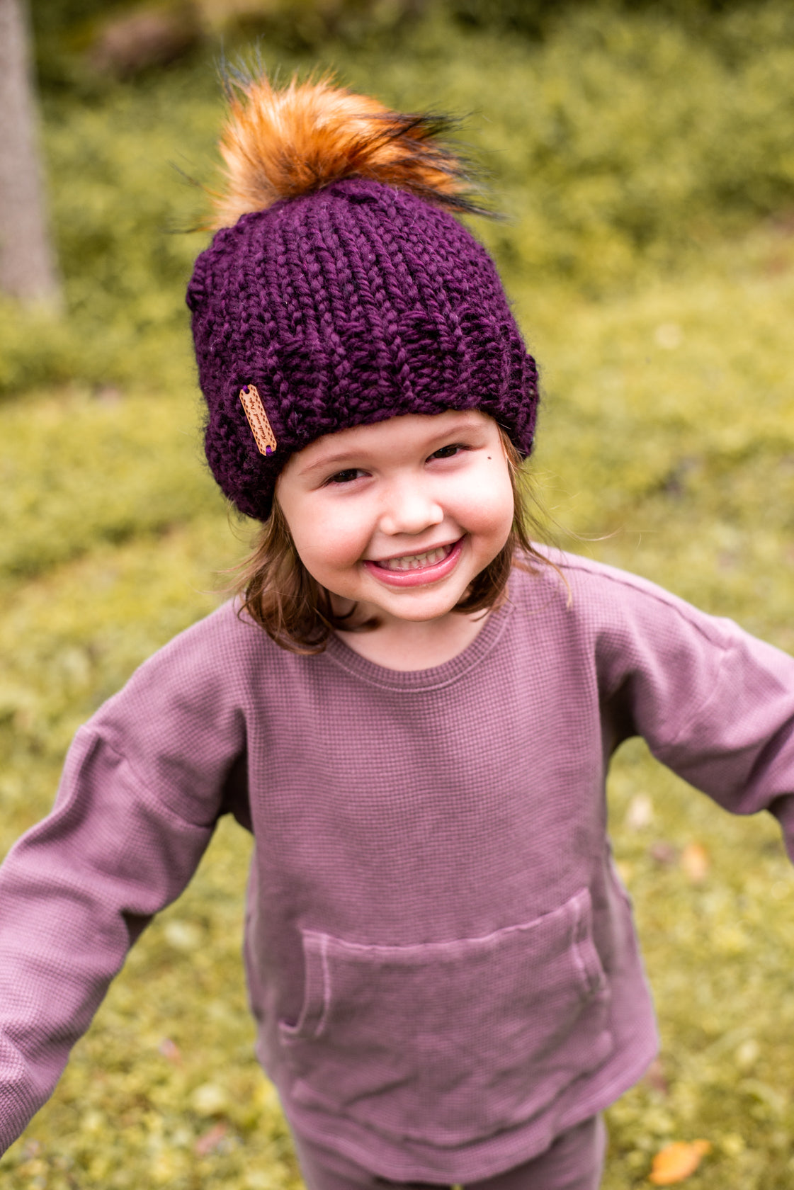 Mini Single Faux Fur Pom Pom Beanie