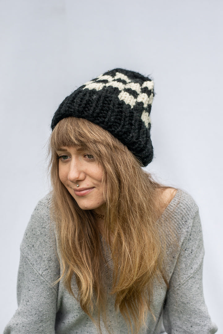 Checkered Beanie