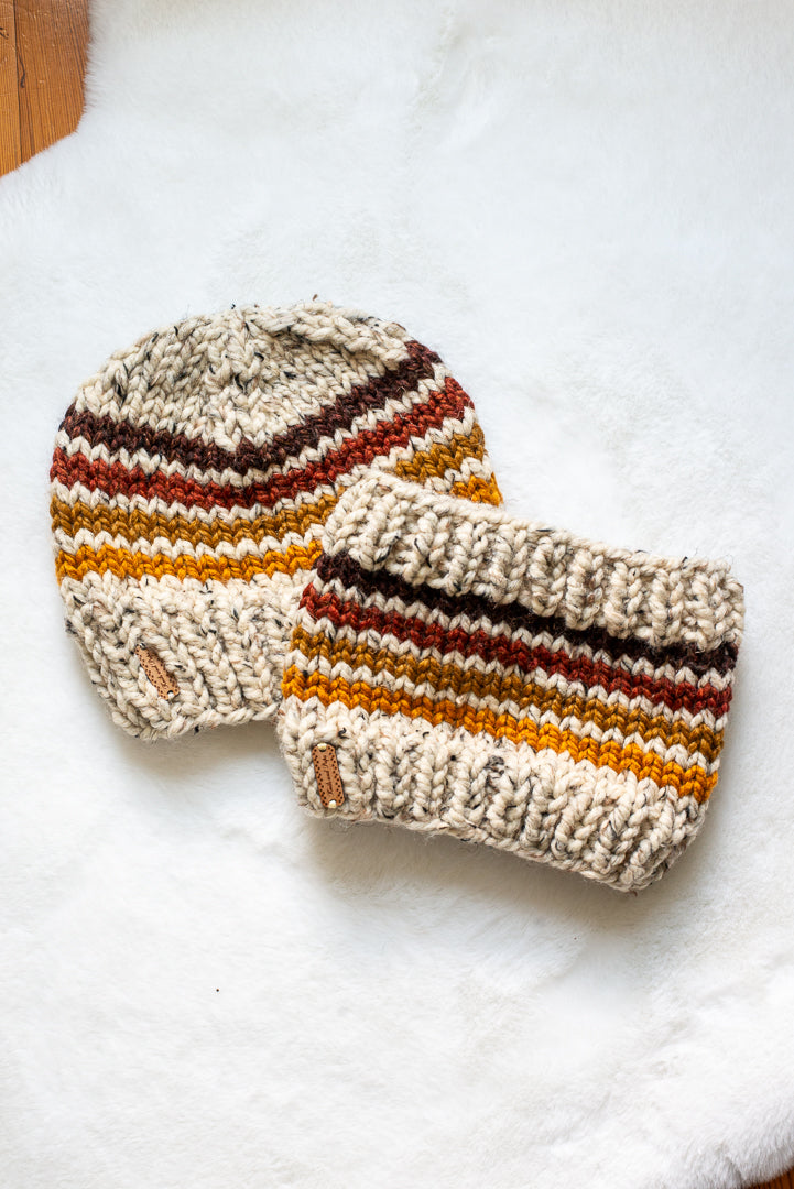 Matching Retro Trademark Beanie & Cowl Set