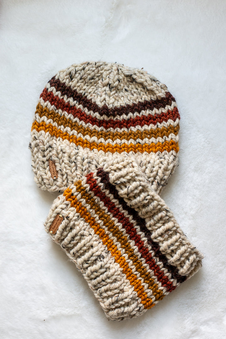 Matching Retro Trademark Beanie & Cowl Set