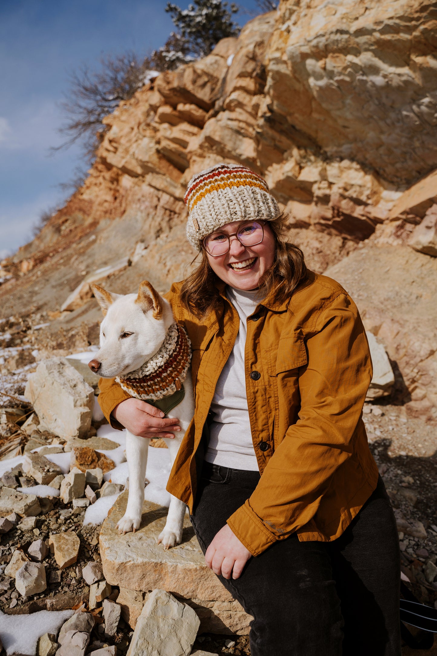 Matching Retro Trademark Beanie & Cowl Set