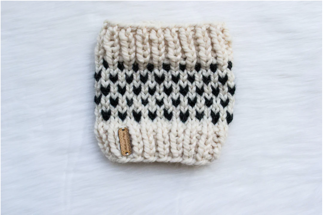 Matching Little Heart Beanie & Cowl Set