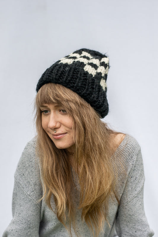 Checkered Beanie
