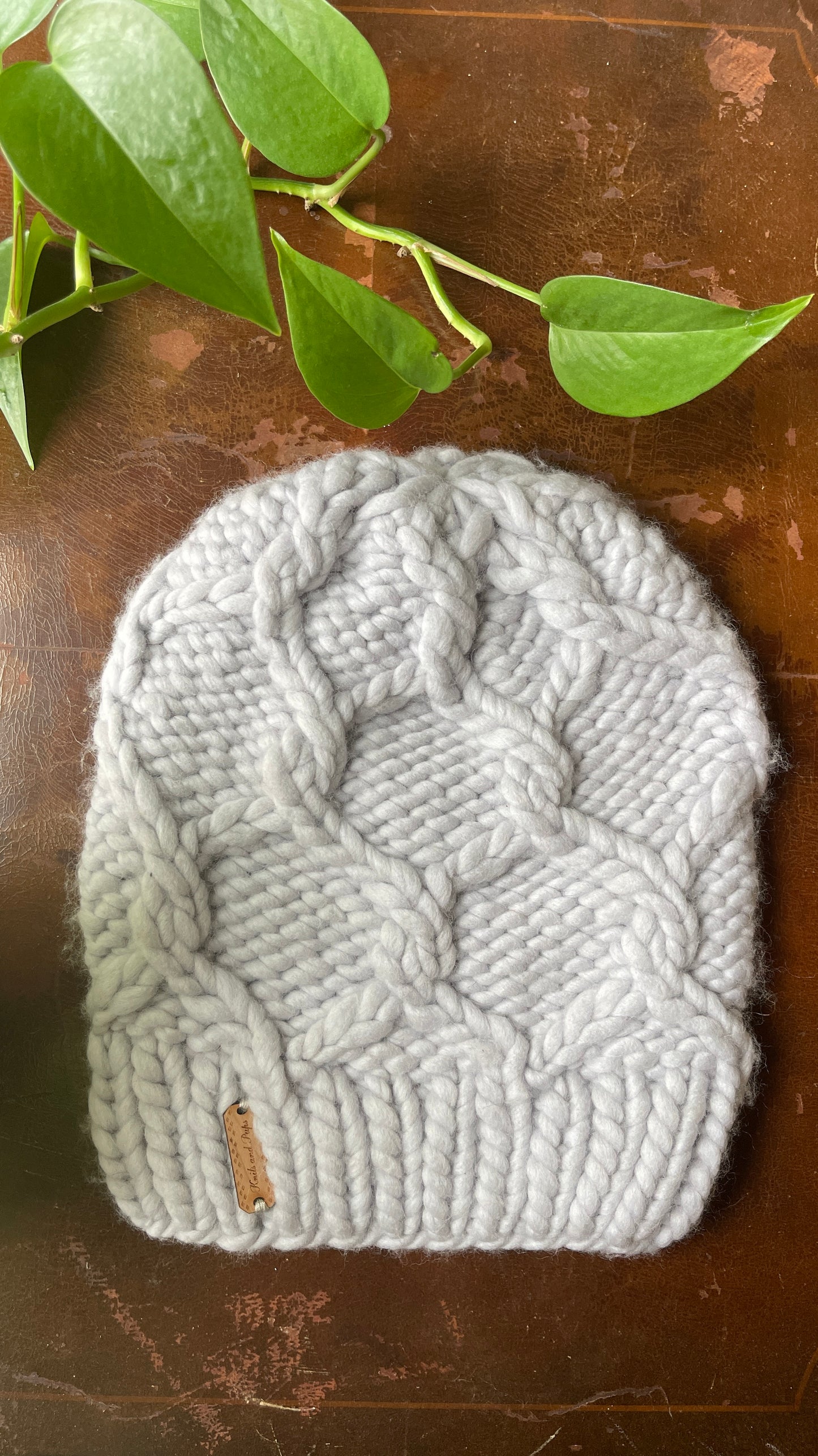 Sample - Adult Wool Rope Braid Beanie