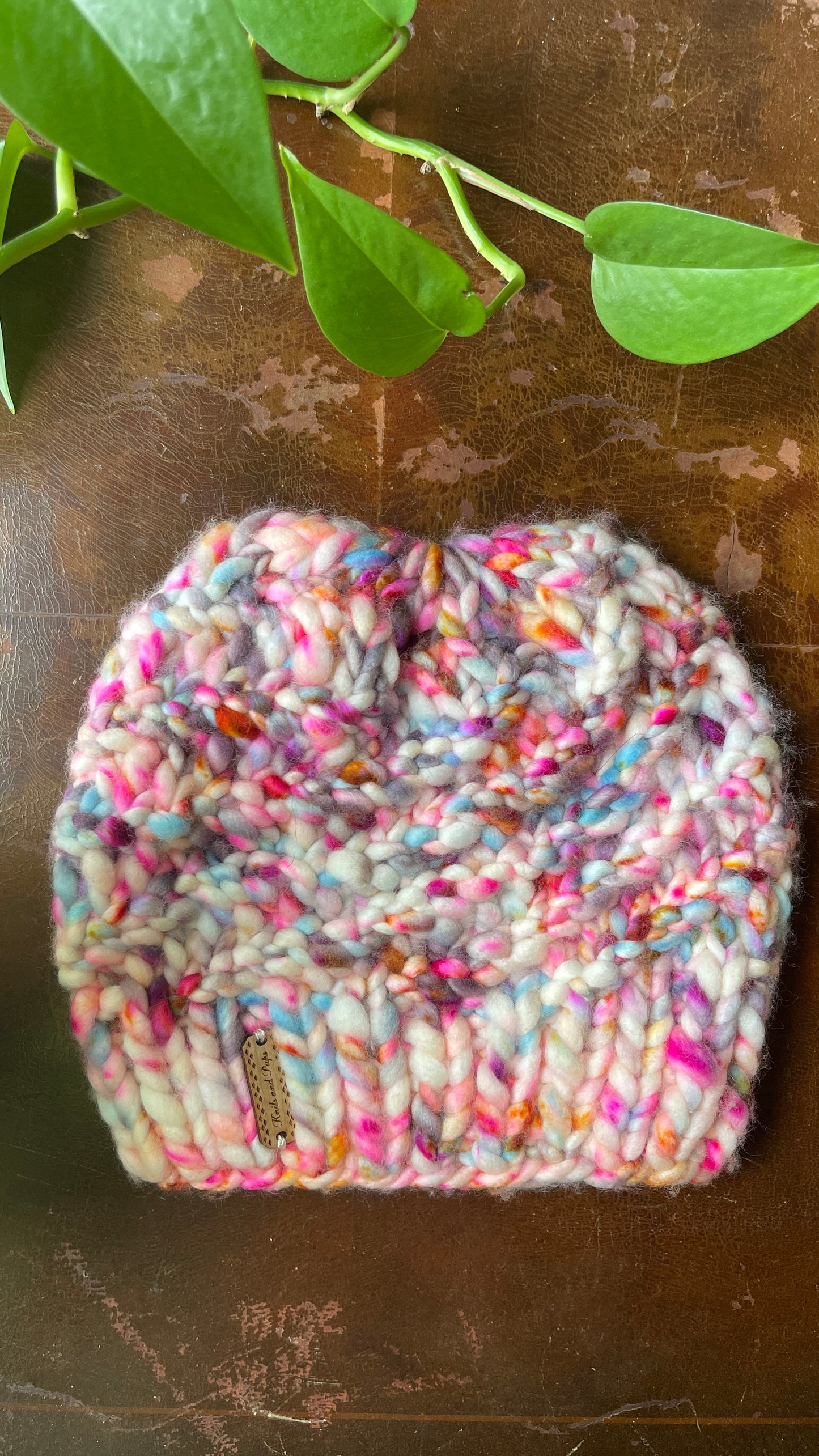 Sample - Adult Wool Spiral Beanie