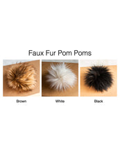 Load image into Gallery viewer, Mini Single Faux Fur Pom Pom Beanie
