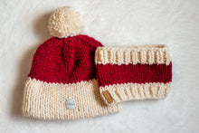 Load image into Gallery viewer, Matching Santa Beanie and Cowl Set
