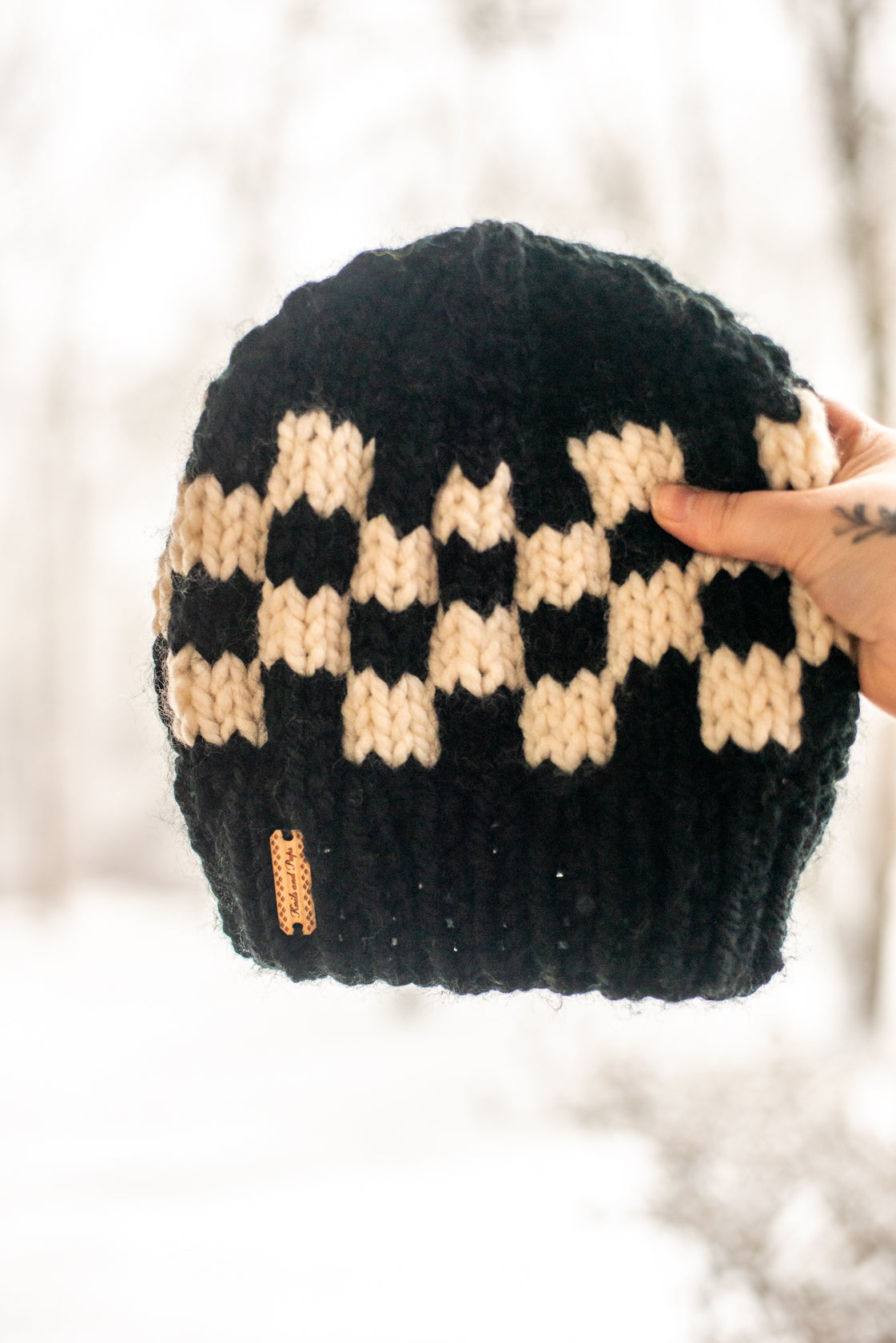 Checkered Beanie