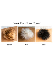 Load image into Gallery viewer, Mini Double Faux Fur Pom Pom Beanie

